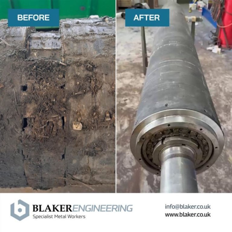 Before and after: Eddy Current Separator Rotor Refurbishment. Blaker Engineering metalwork.