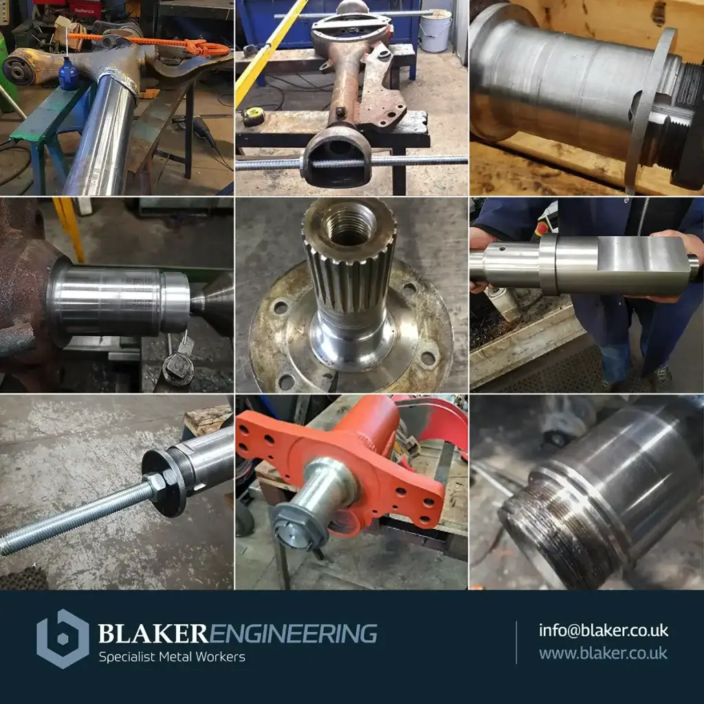 HGV axle repair: worn components being restored and reconditioned.